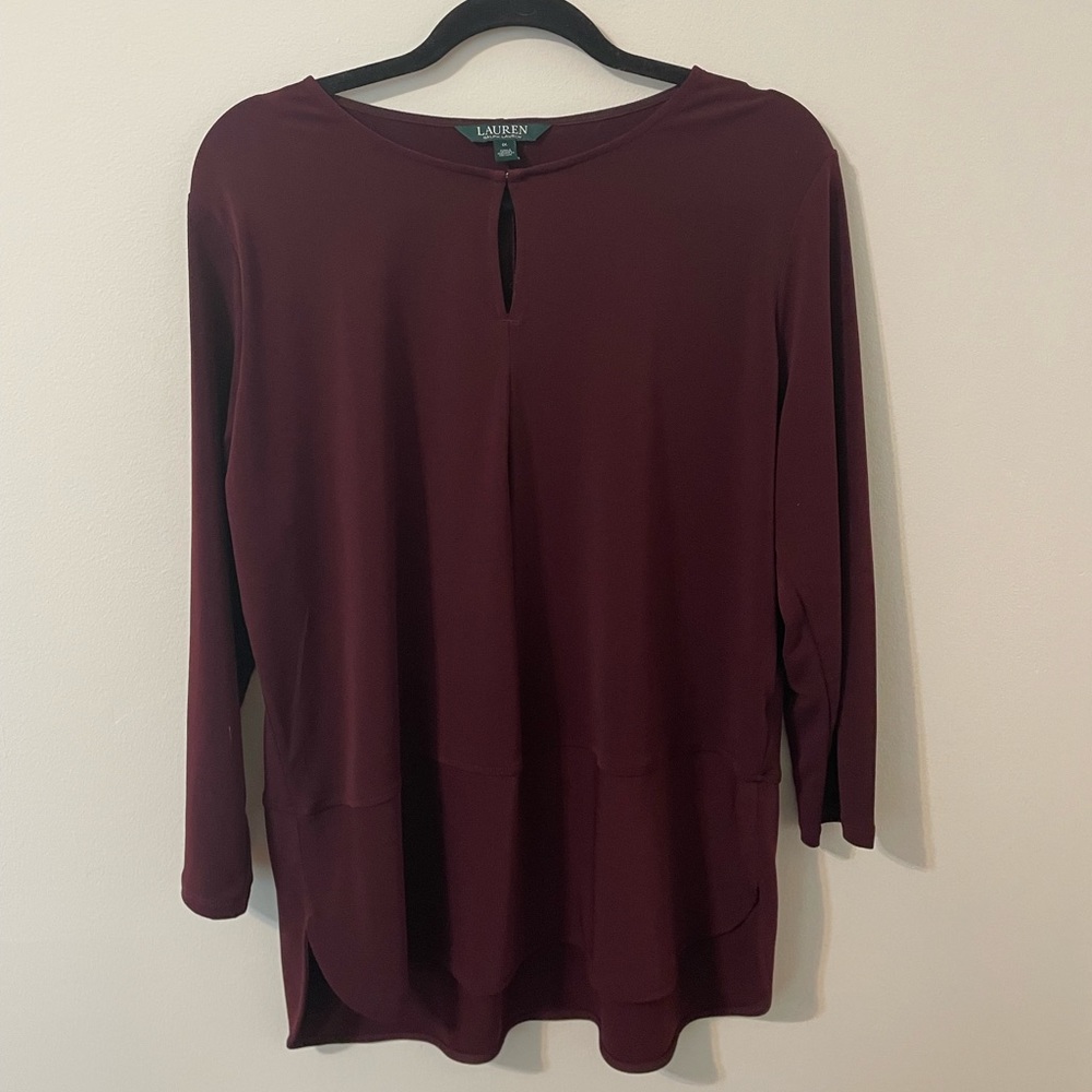 Maroon Ralph Lauren top 1X